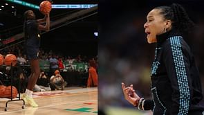 $12 million worth Dawn Staley shares wholesome snap with South Carolina commit Agot Makeer from sports event in Canada
