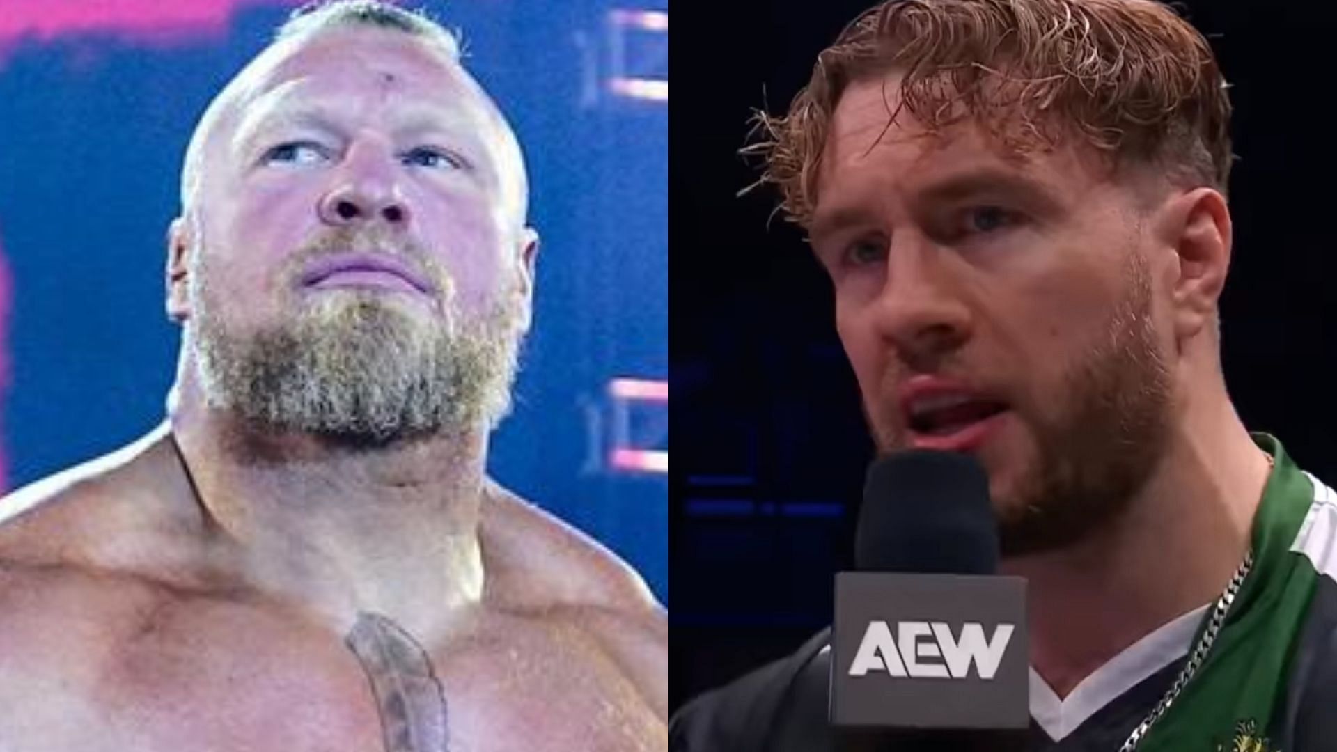 Will Ospreay vs. Brock Lesnar could be a clash for the ages. [Image credits: WWE.Com and AEW YouTube]