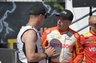 Scott McLaughlin talks with Will Power at the IndyCar Grand Prix of Portland - Source: Getty