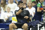 Novak Djokovic in action at the 2025 US Open - Source: Getty
