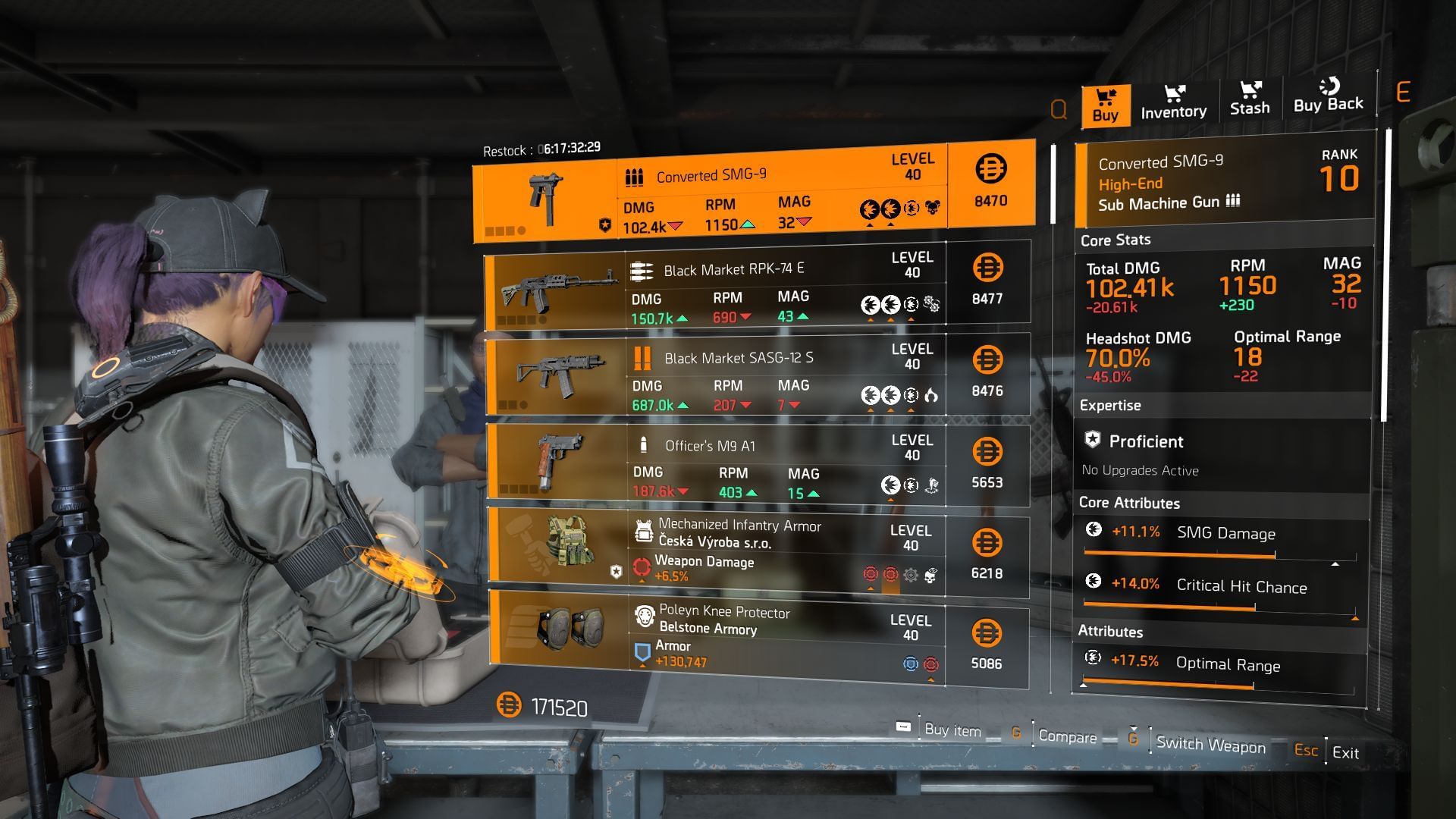 The Division 2 vendor at The Bridge Settlement in Brooklyn (Image via Sportskeeda Gaming || Ubisoft)
