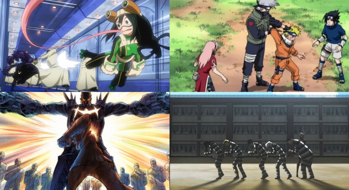 Heavenly and hellish anime schools (Image via Studio Bones, Pierrot, Trigger, J.C. Staff)