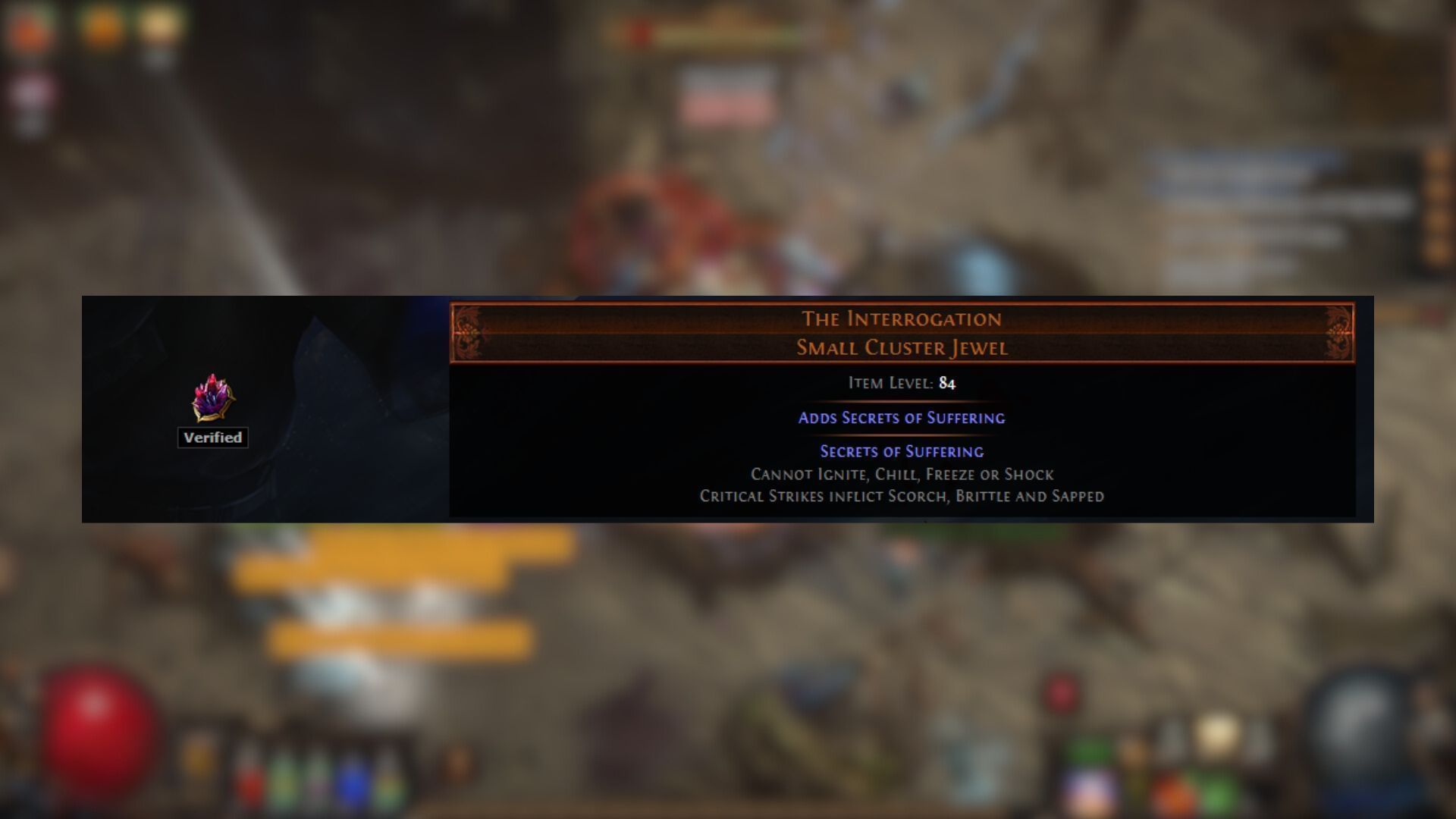 The Interrogation Small Cluster Jewel (Image via Grinding Gear Games)