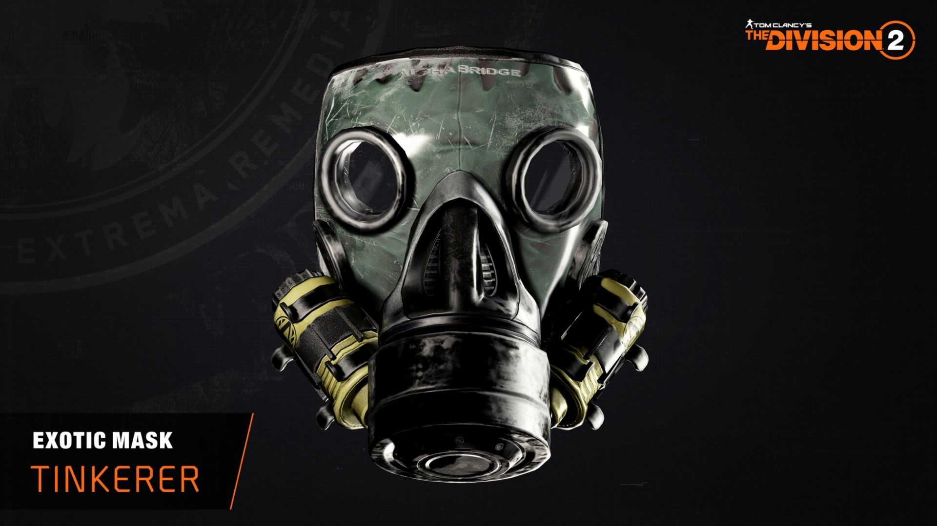New Tinkerer Exotic mask in The Division 2.