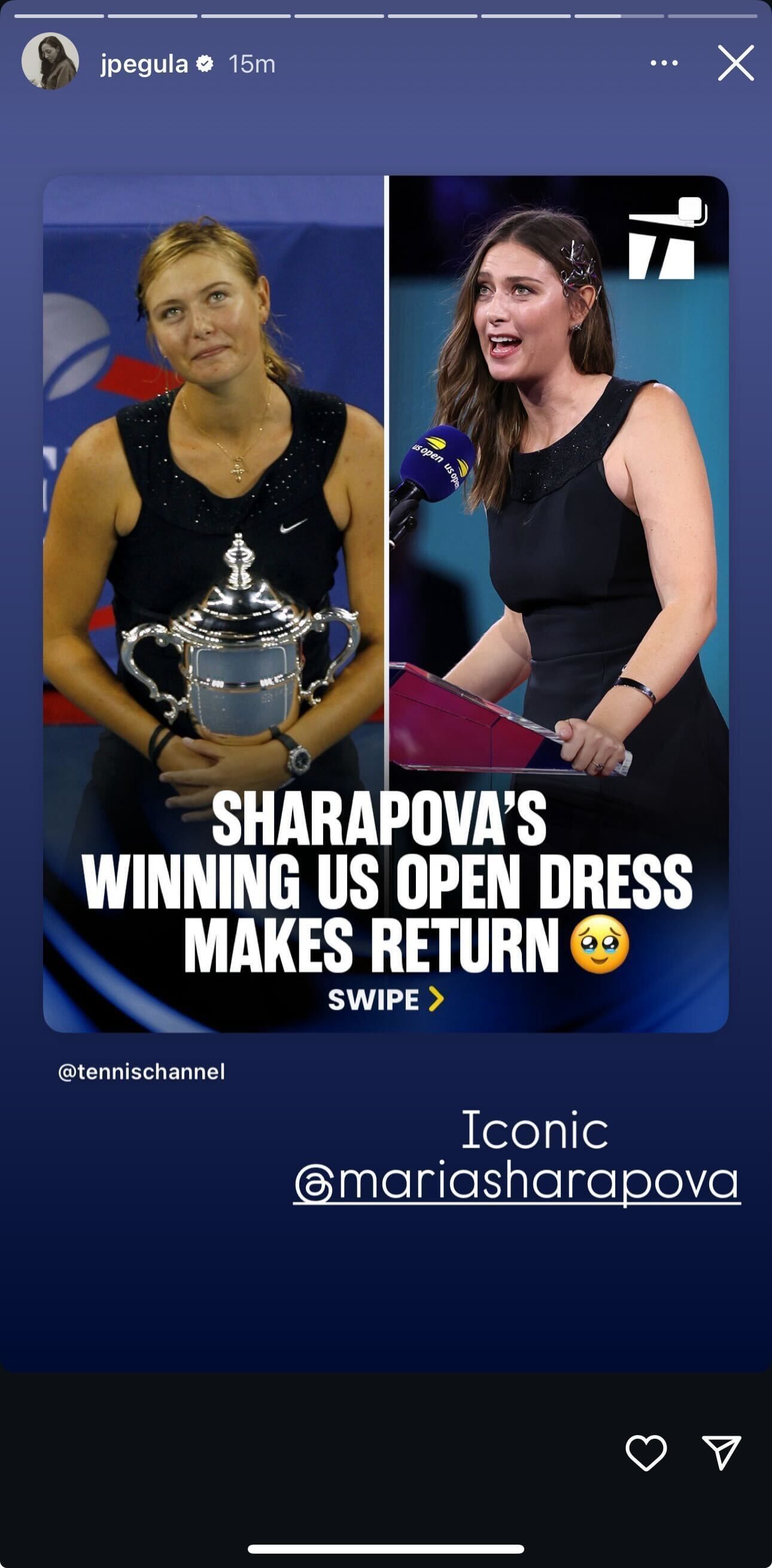 Jessica Pegula&#039;s Instagram story