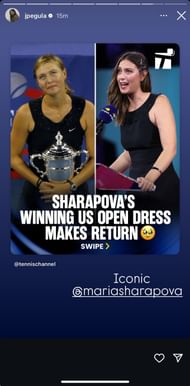 Jessica Pegula's Instagram story