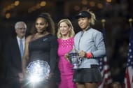 Serena Williams, Chris Evert and Naomi Osaka at the 2018 US Open - Source: Getty