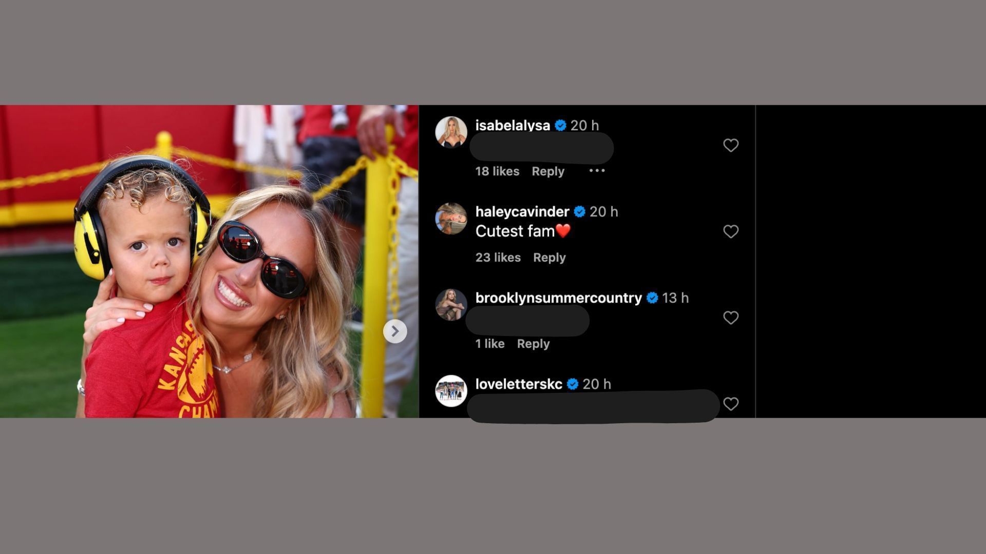 Haley Cavinder, fianc&eacute;e of Dallas Cowboys tight end Jake Ferguson comments on Brittany Mahomes post