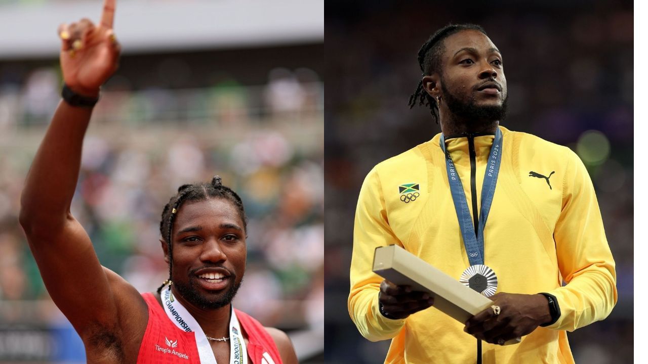 Noah Lyles and Kenny Bednarek (Image via: Both Getty)
