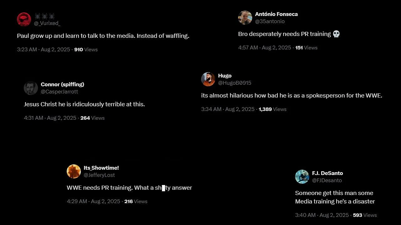 Fans weren&#039;t impressed with the answer (via X)