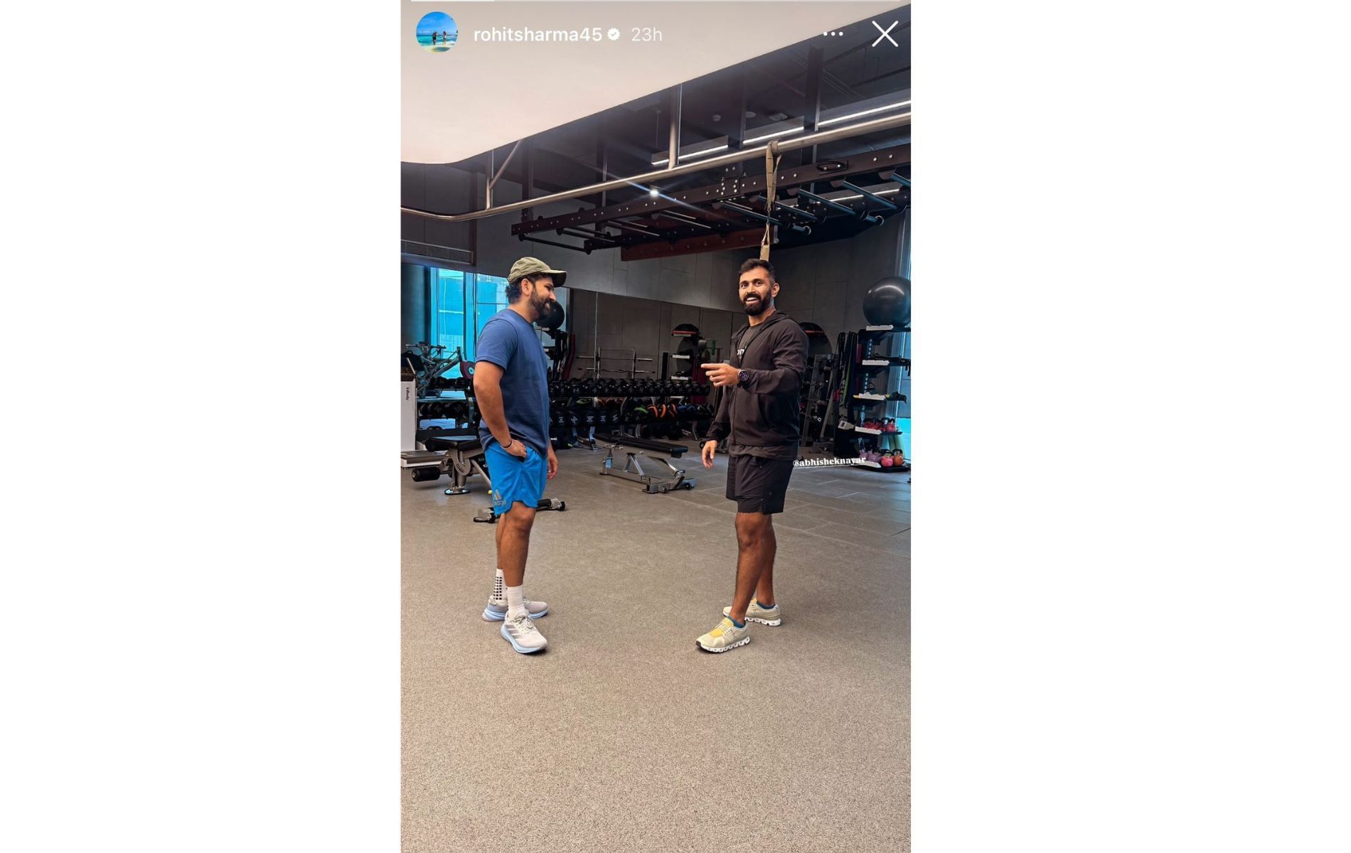 Screenshot of Rohit Sharma&#039;s Instagram story.