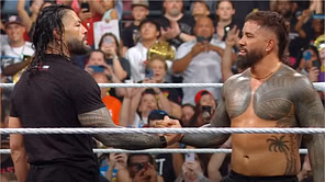 Emotional Bloodline tribute by Jey Uso & Roman Reigns during SummerSlam