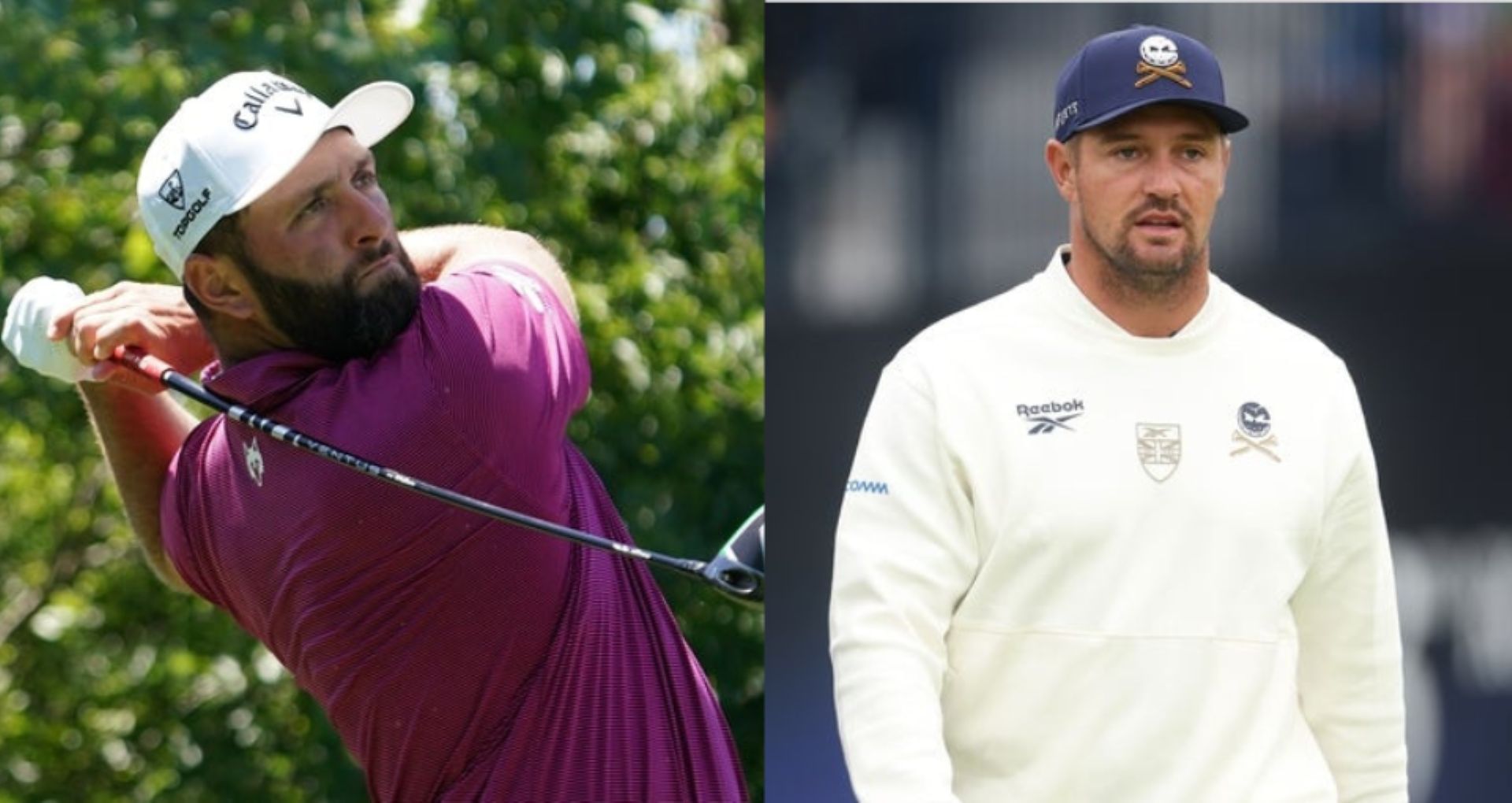 Jon Rahm on the left: Bryson DeChambeau on the right (Source: Imagn)