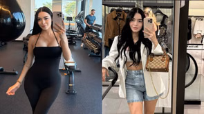 Just days after embracing a bikini look post childbirth, Francisco Alvarez's wife Nahomi turns up glamor at the Brooklyn Bridge in a V-neckline outfit