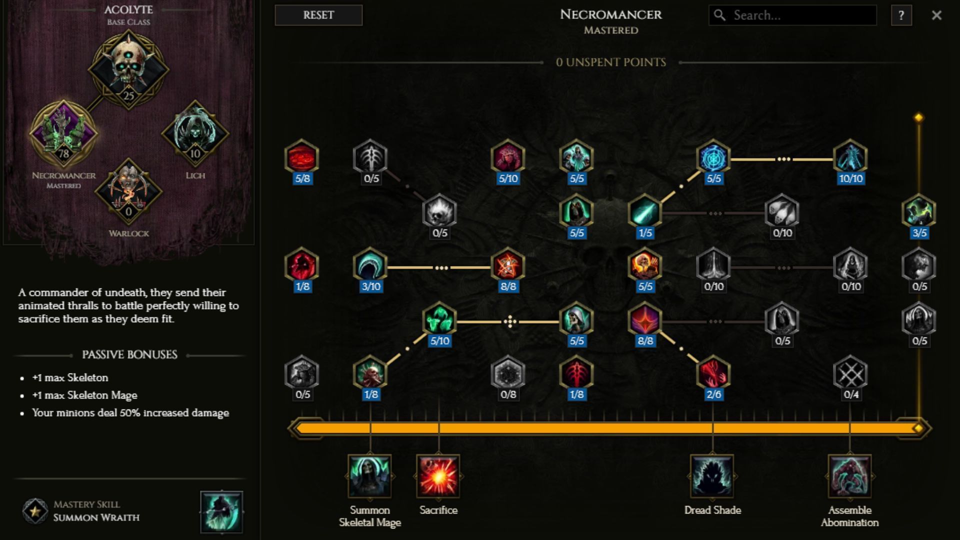 Necromancer passives (Image via EHG || LE Tools)
