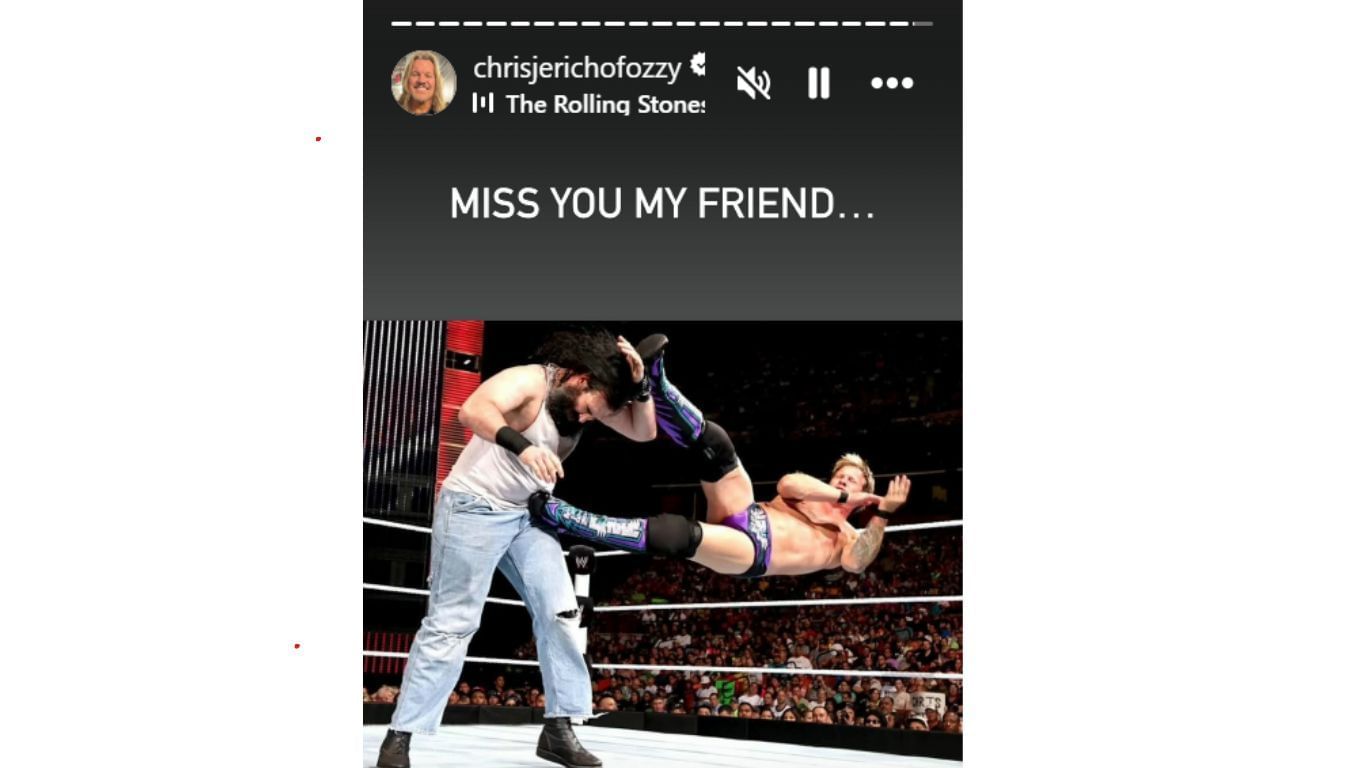 Jericho  remembers Lee on Instagram [Image credit: the star&#039;s Instagram story]