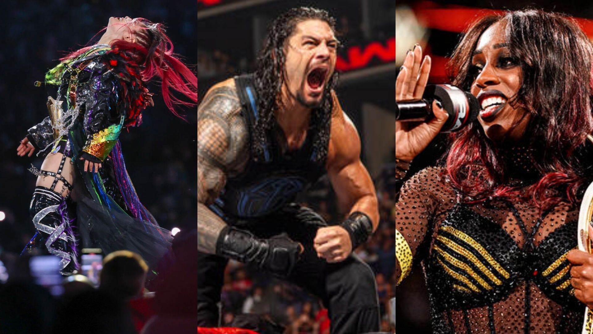 IYO SKY, Roman Reigns, Naomi [Image Credits: wwe.com]