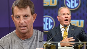 "Won't bite him in the ass at all": CFB fans blast Dabo Swinney's 16-0 hot take for Clemson while Brian Kelly looks to break the curse