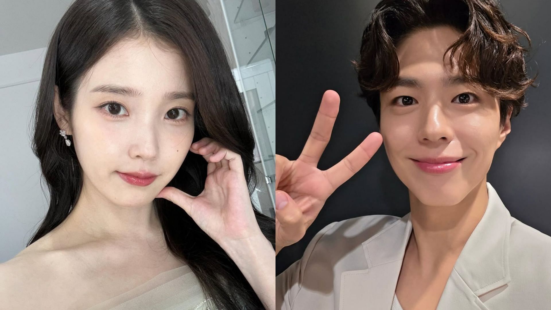 IU and Park Bo-gum (Image via Instagram/@dlwlrma, @bogummy)