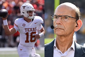 "Paul Finebaum is an absolute idiot": CFB fans trash SEC analyst as Tim Tebow-Arch Manning comparison resurfaces amid Texas QB's fumble job