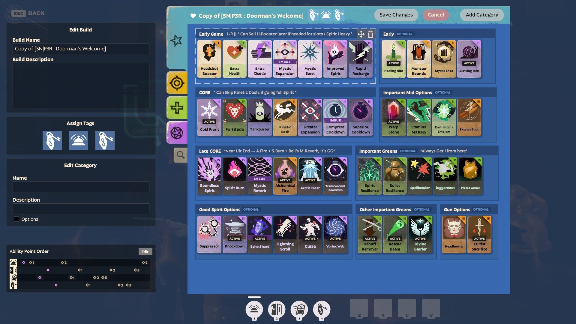 Making a build in The Curiosity Shop (Image via SK Gaming || Valve)