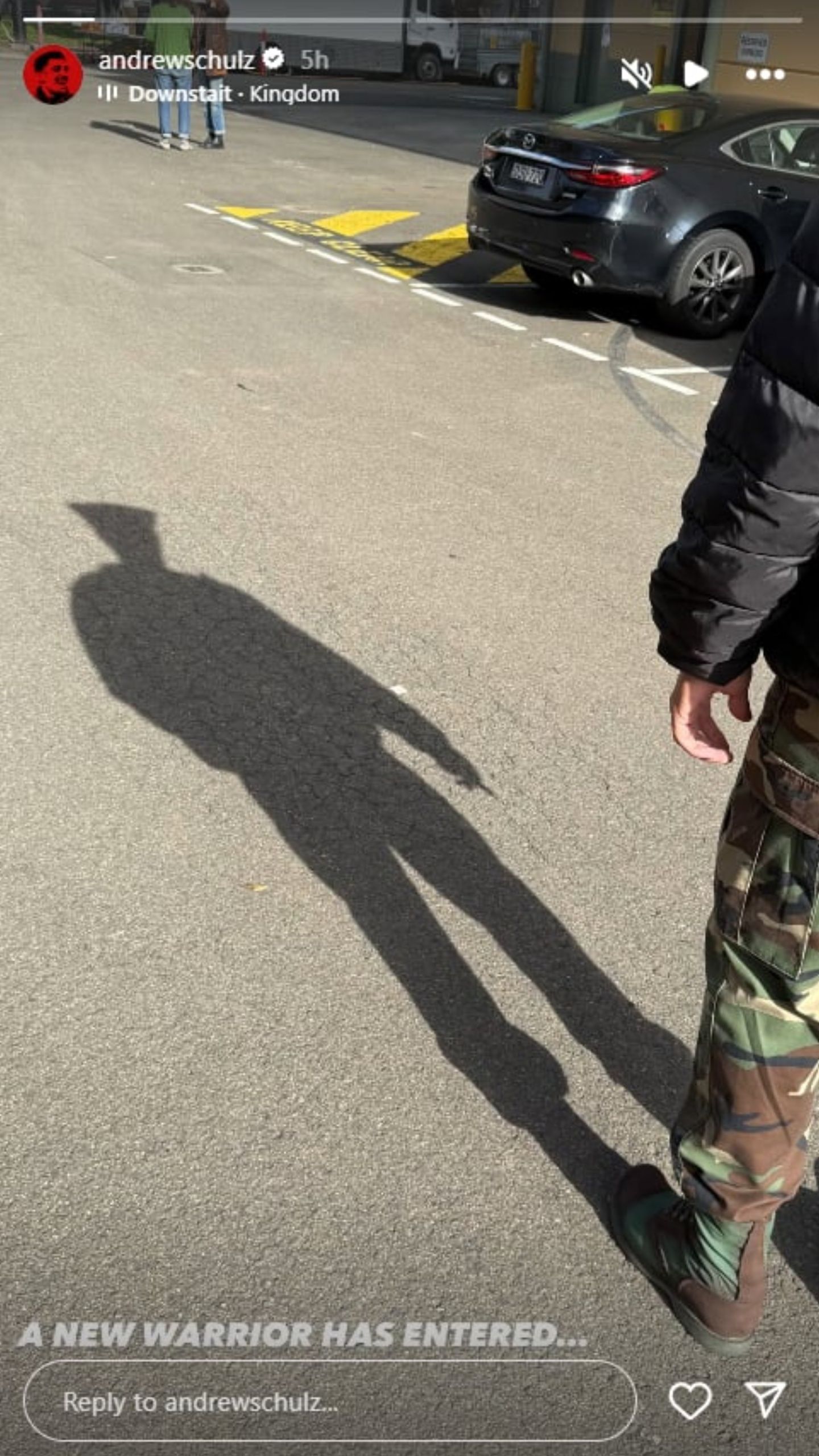 Andrew Schulz shared this teaser image of Cody Rhodes as Guile. (Photo: @andrewschulz&#039;s story on IG)