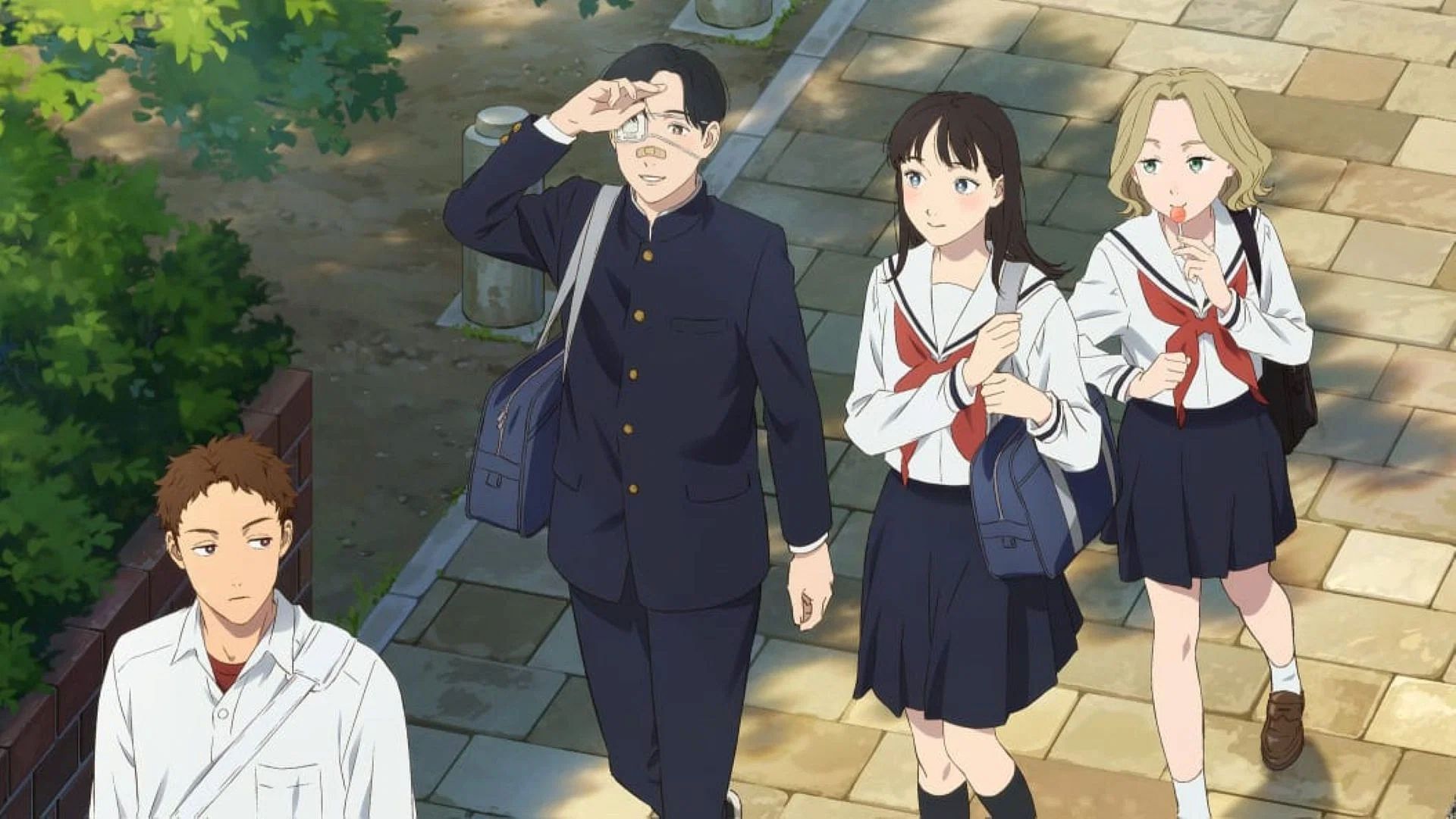 Yano and others, as seen in the anime&#039;s key visual (Image via Ajia-do)