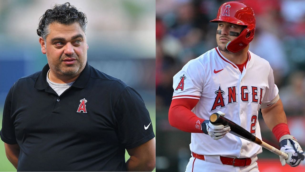 Perry Minasian (L), Mike Trout (R) (Images from - Getty)