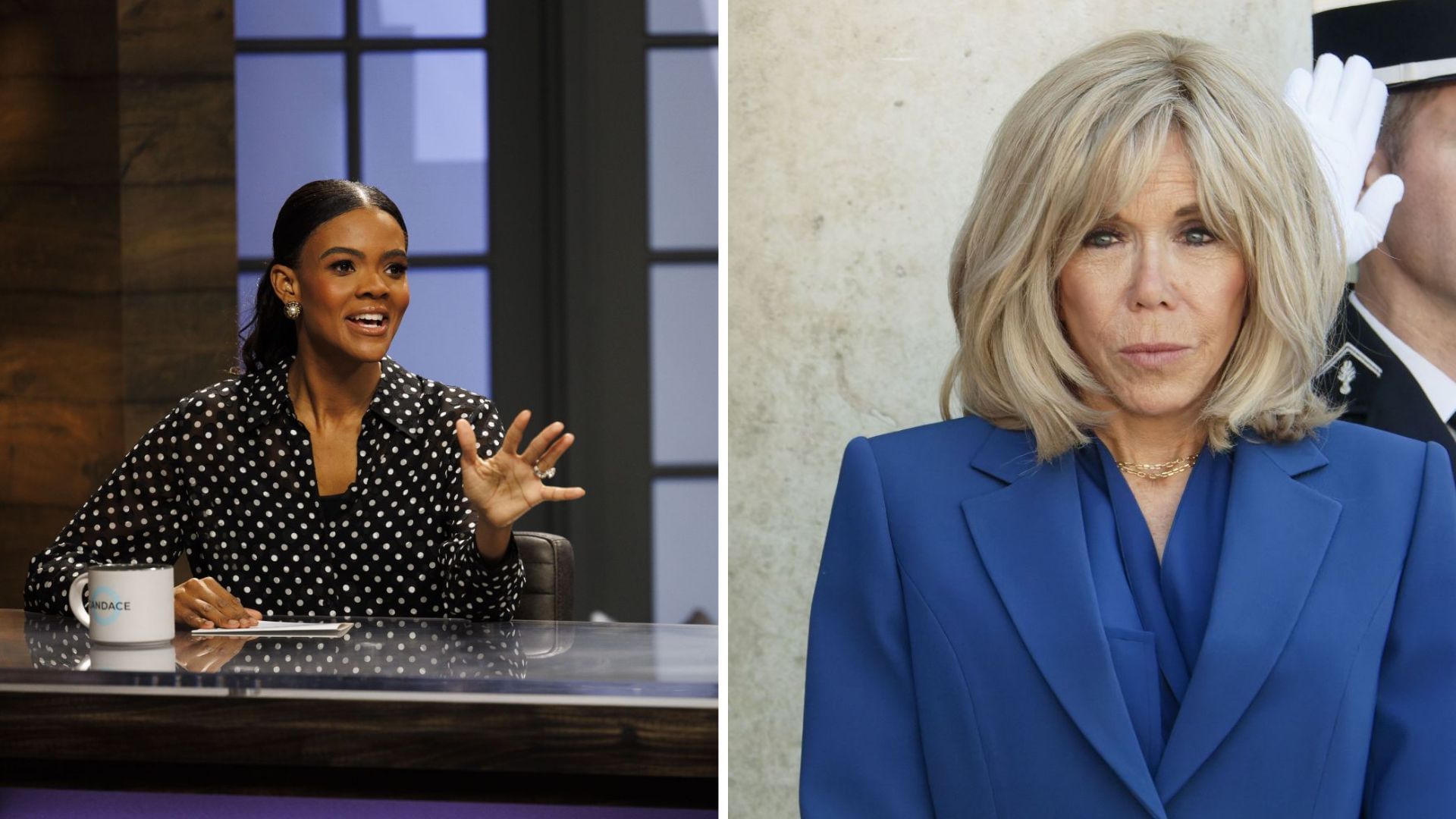 Candace Owens and Brigitte Macron (Image via Getty)