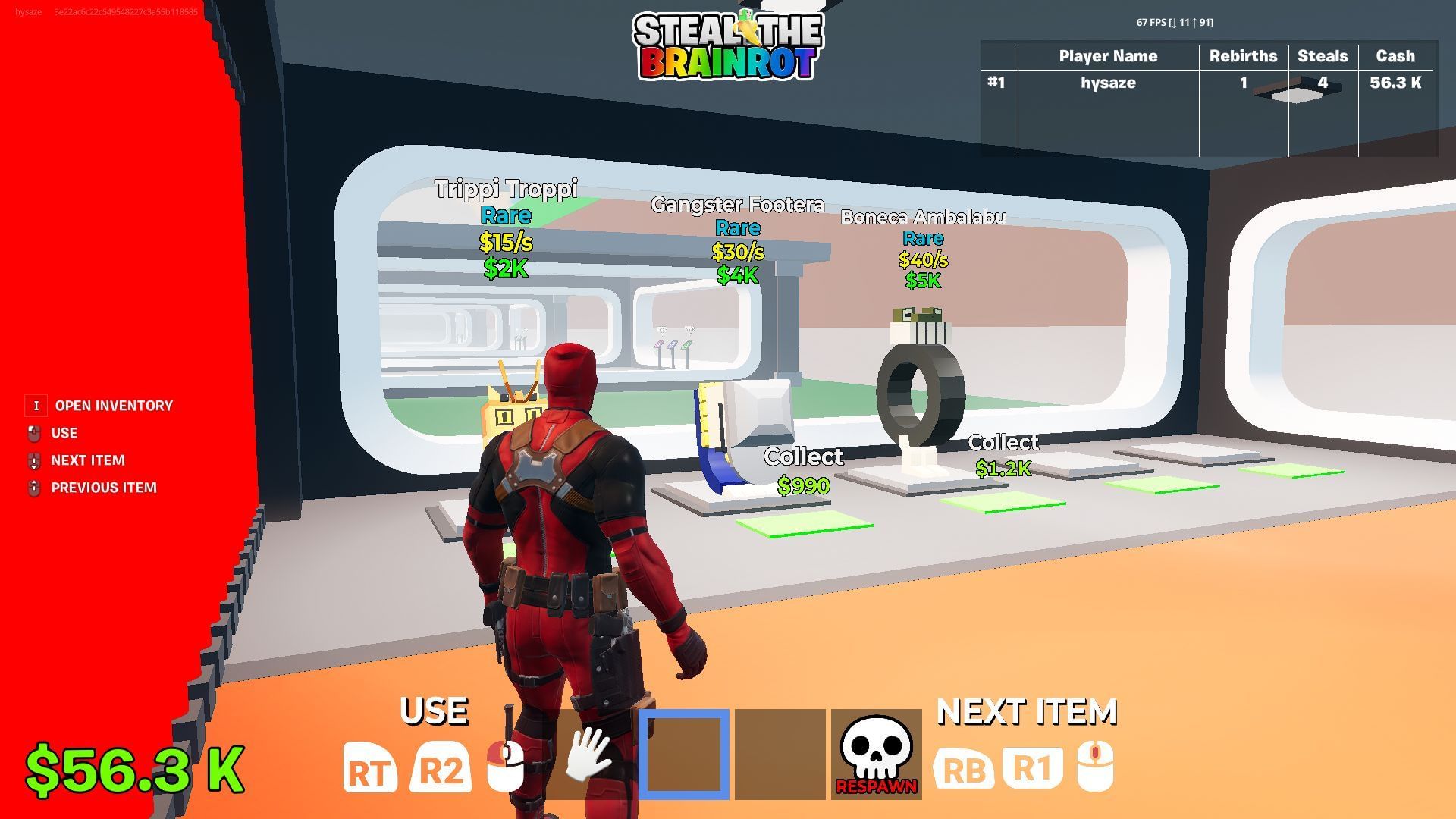 Your base in Steal The Brainrot in Fortnite (Image via Sportskeeda Gaming || Epic Games)