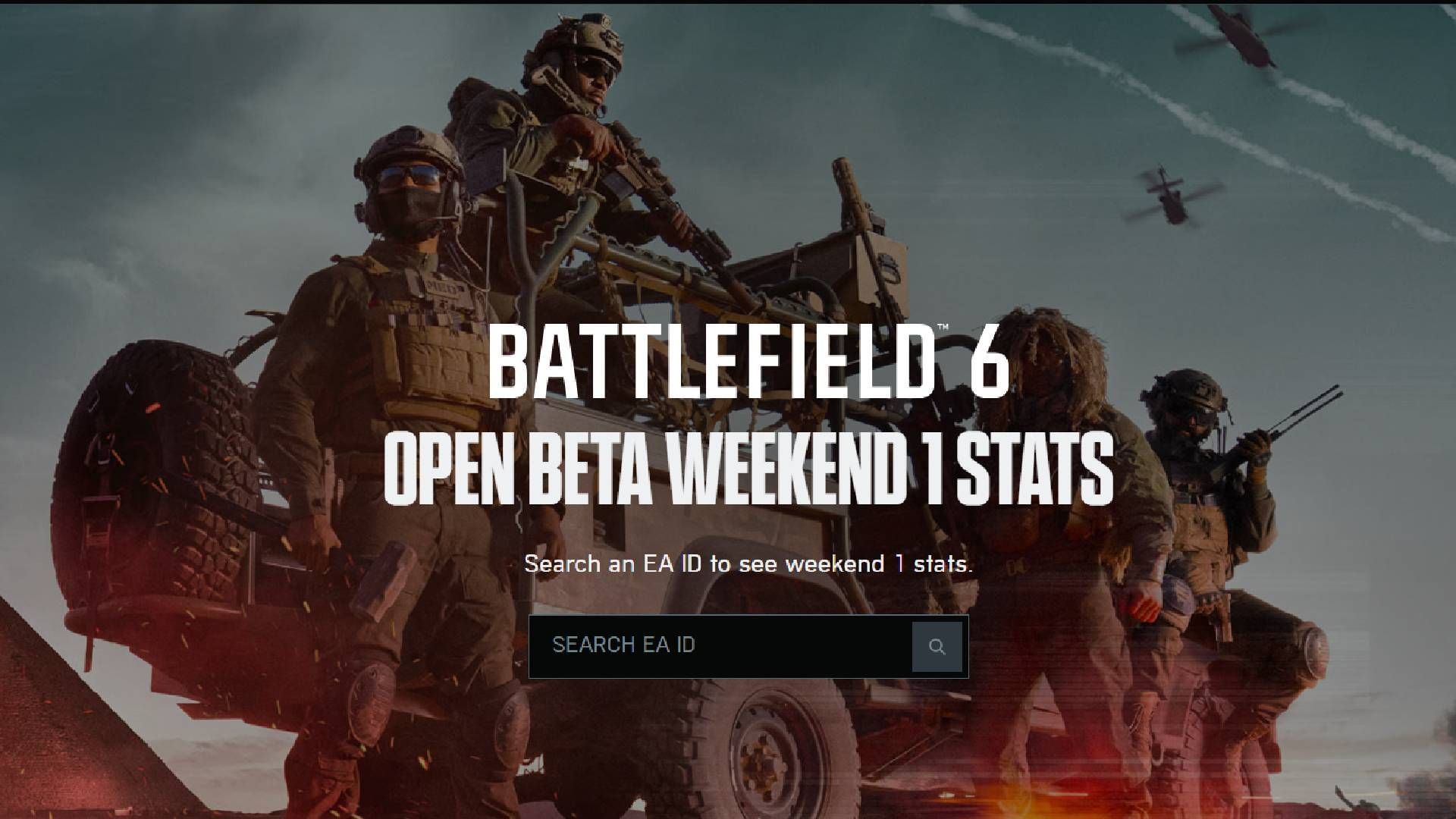 Search your Battlefield 6 Stats by putting your EA ID (Image via EA)