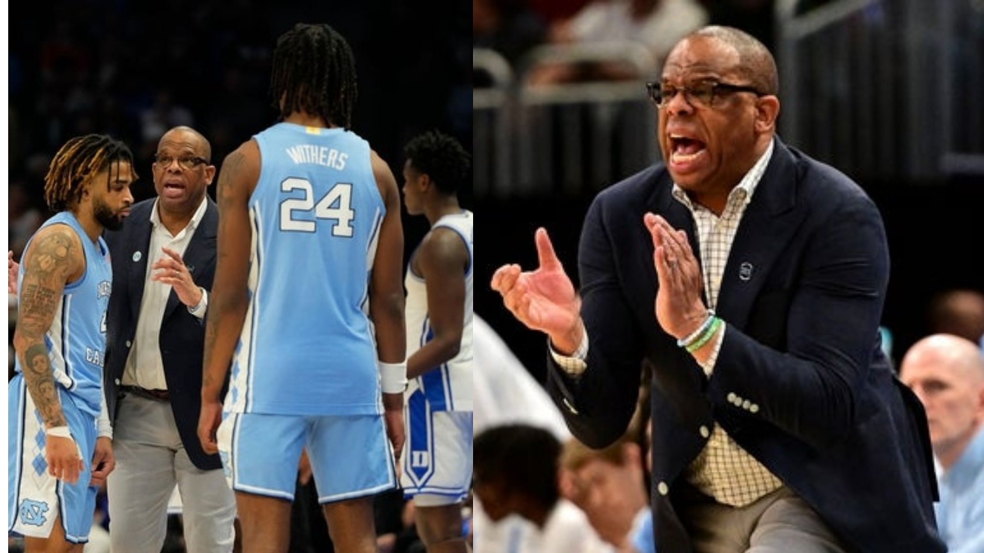 North Carolina coach Hubert Davis (Image Source: IMAGN)