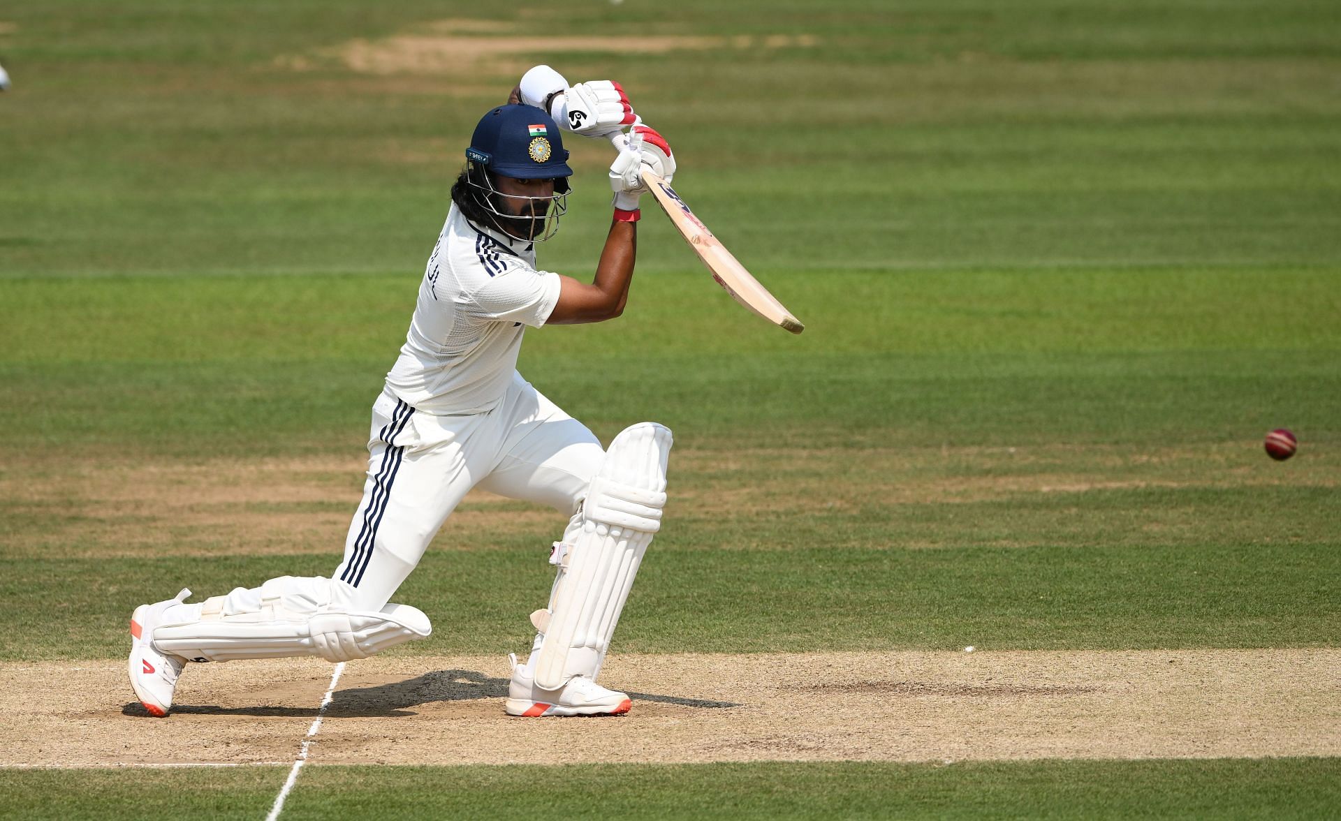 KL Rahul refrained from playing extravagant drives in the Test series against England. [P/C: Getty]