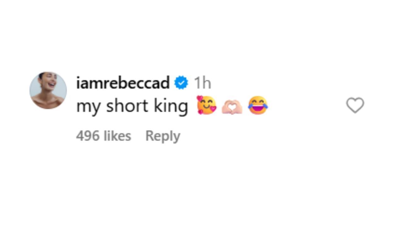Snapshot of Rebecca Donaldson&#039;s comment...Credits-Instagram