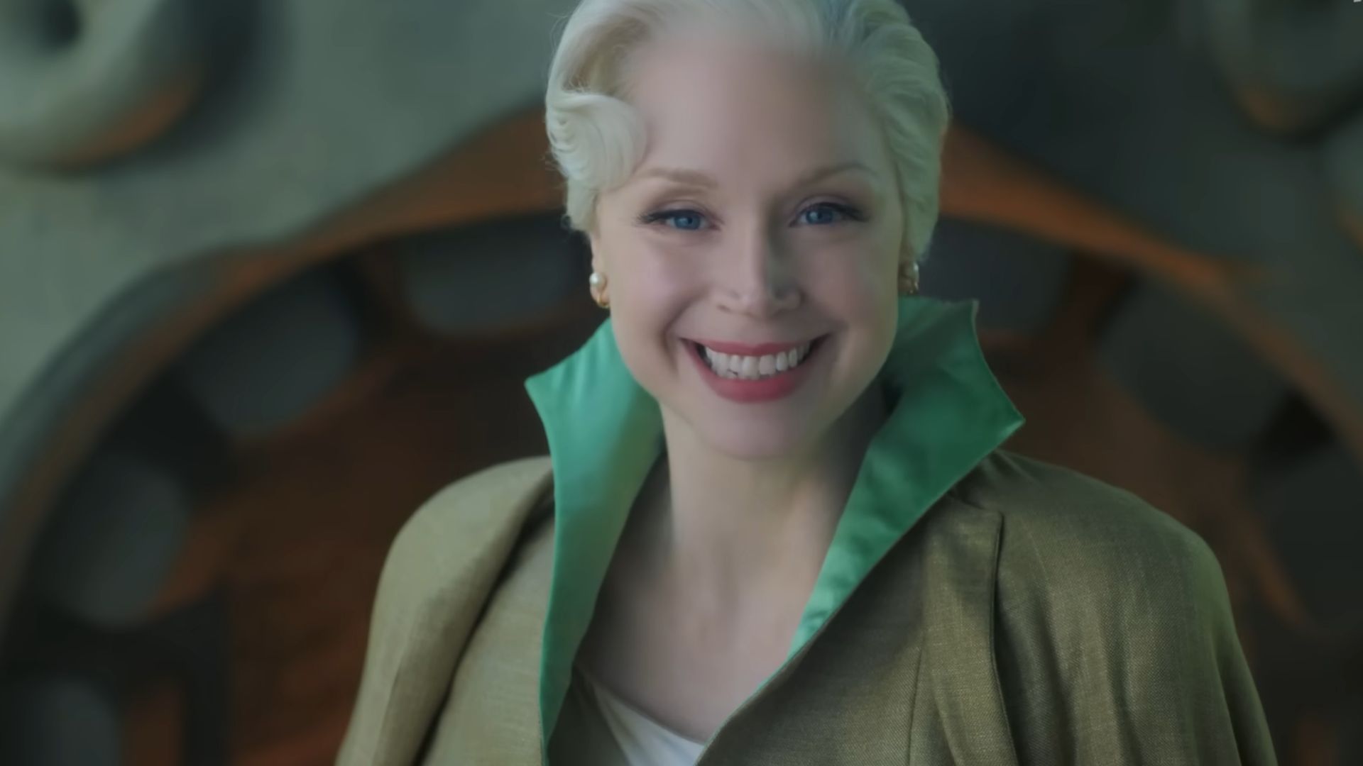 Gwendoline Christie as Principal Weems in Wednesday season 2 (Image via YouTube/@Netflix)