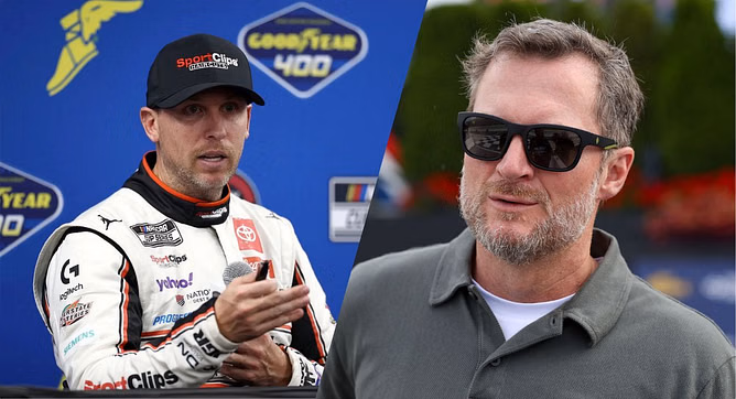Denny Hamlin reveals he told Dale Earnhardt Jr. he couldn’t believe what NASCAR and Goodyear decided for the Iowa showdown