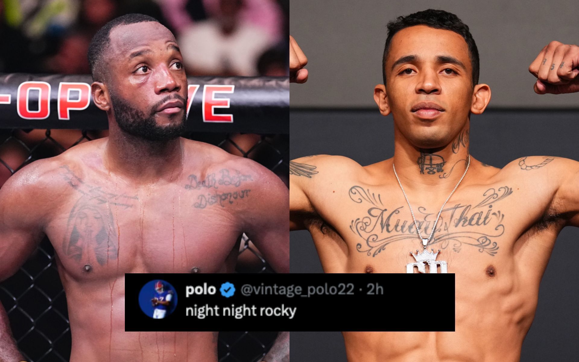 Fans on Leon Edwards (left) vs. Carlos Prates (right) getting booked for UFC 322. [Images courtesy: Getty Images]