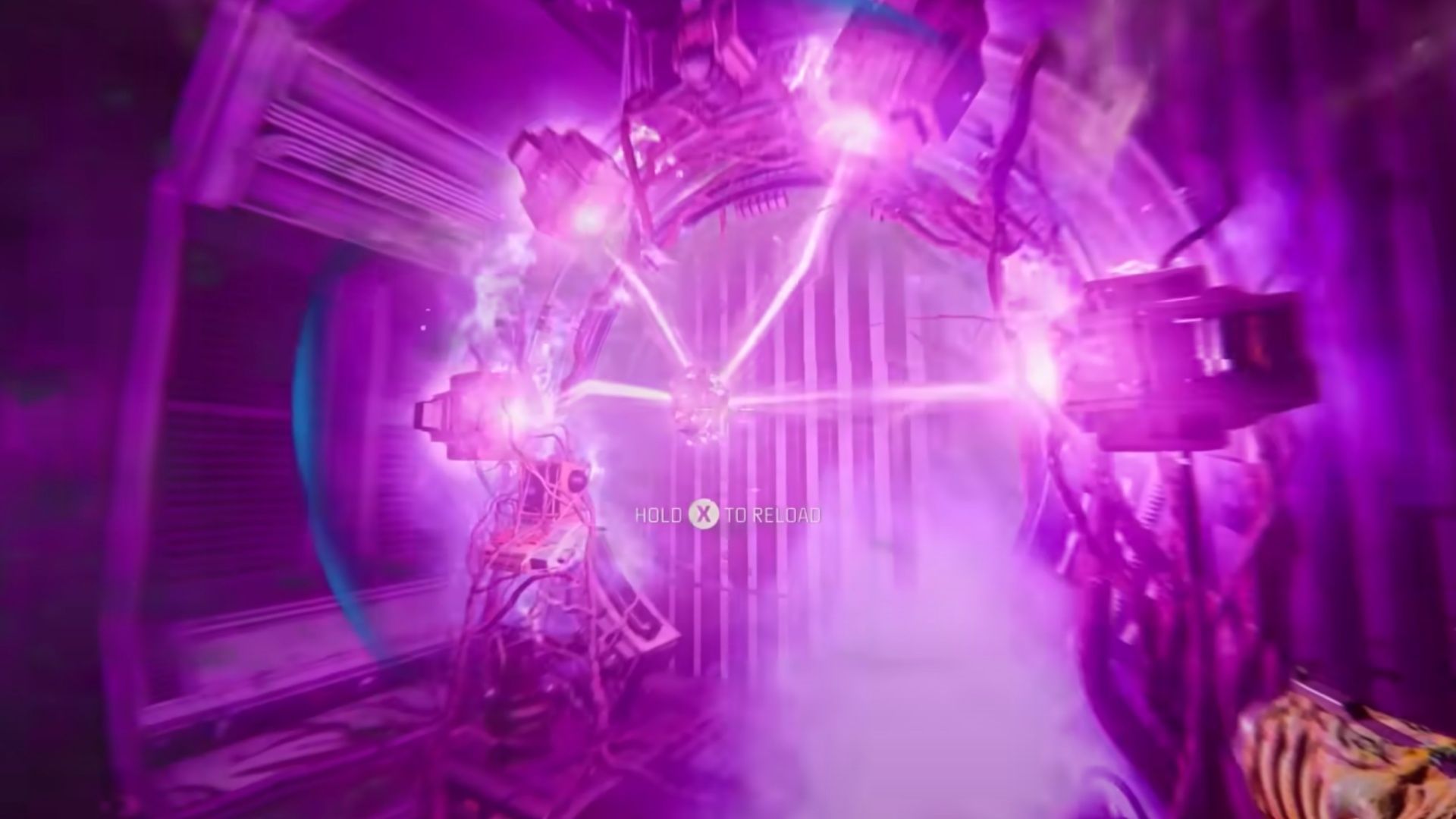 Insert the zombie head into the teleporter in Black Ops 6 Zombies Reckoning (Image via Activision || YouTube/@CodeNamePizza)