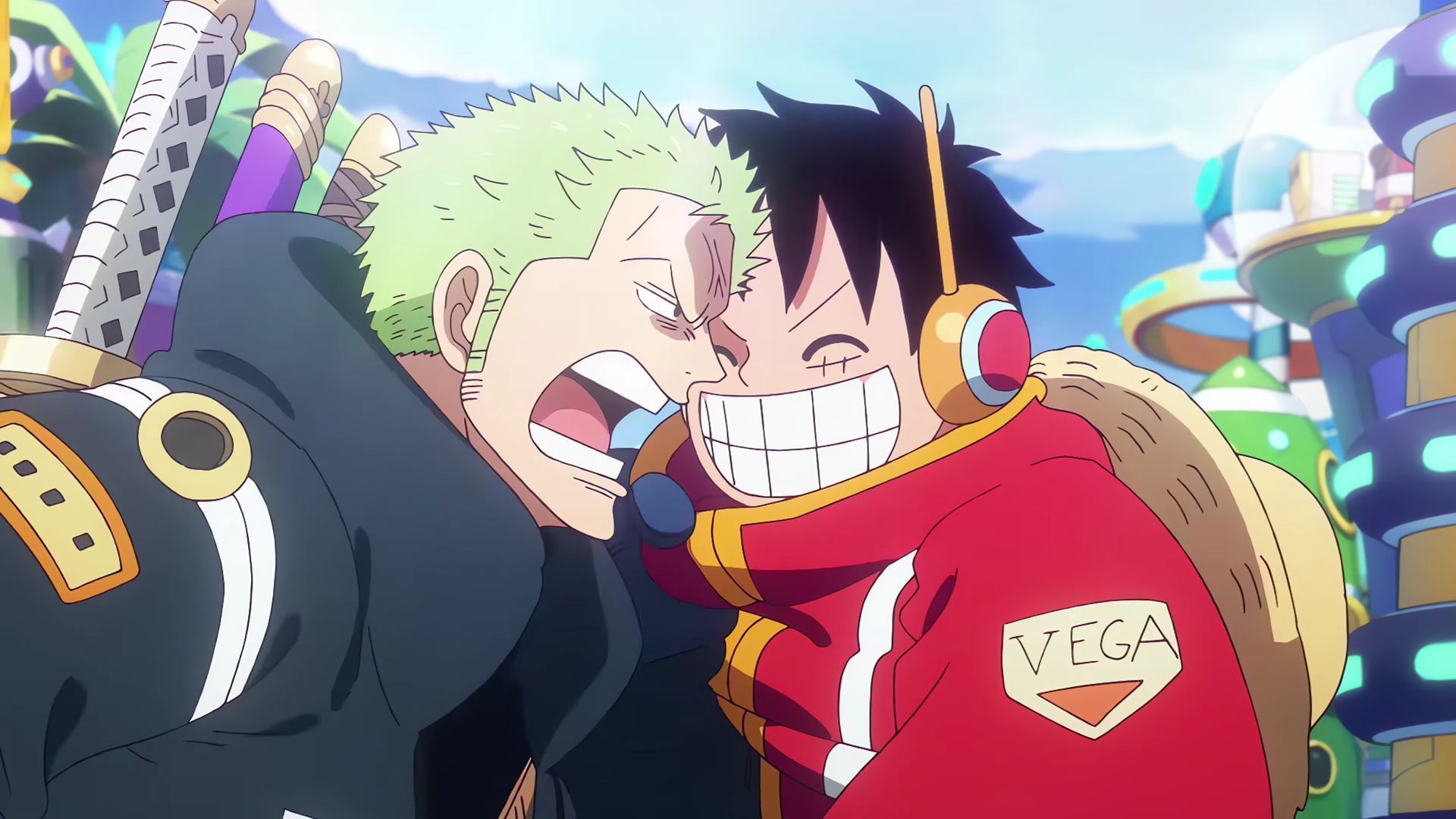Roronoa Zoro and Monkey D. Luffy in One Piece (Image via Toei Animation)