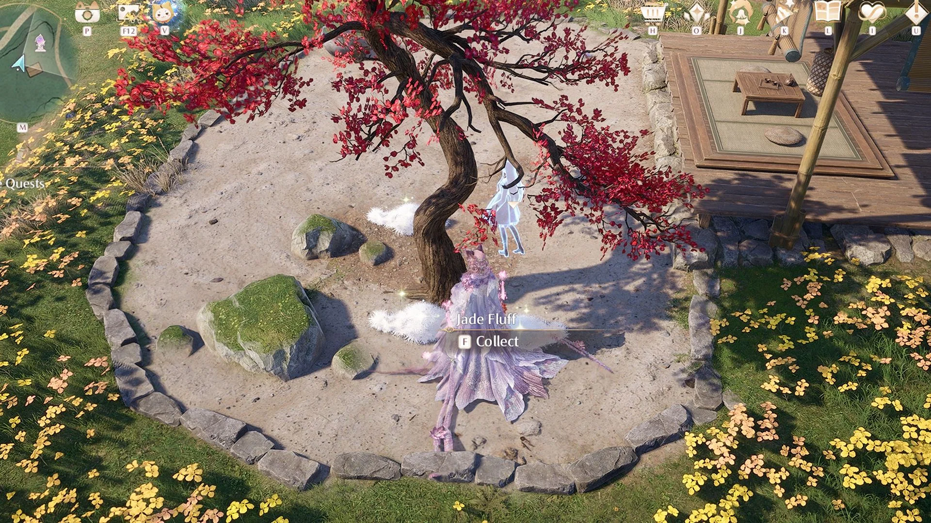 Você pode coletar Jade Feather de Plum Trees em Danqing Island (foto através de jogos Sportskea Gaming/Infold)