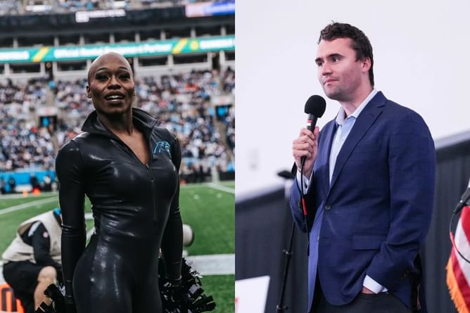 "Why are we still putting up with this garbage?": Charlie Kirk rips NFL as transgender cheerleader Justine Simone of Panthers returns for 3rd season