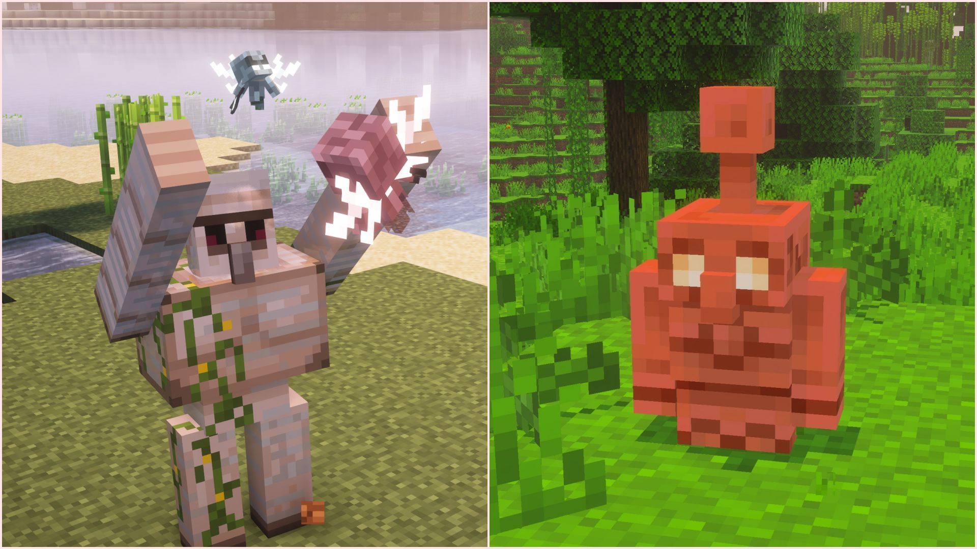 Iron and copper golems will have a unique interact in the next fall game drop (Image via Sportskeeda Gaming || Mojang Studios)