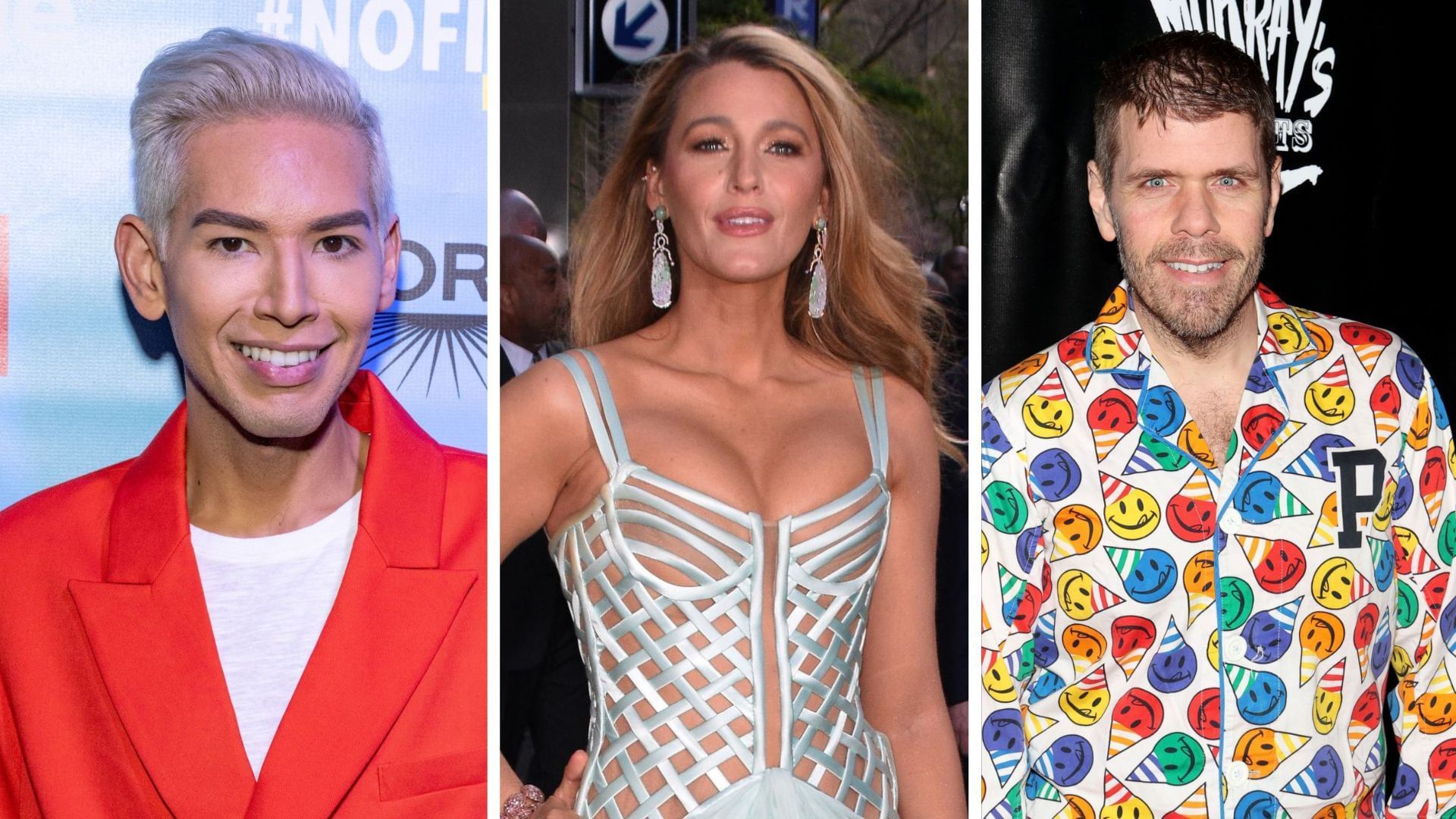 Zack Peter, Blake Lively, and Perez Hilton (All Images via Getty)