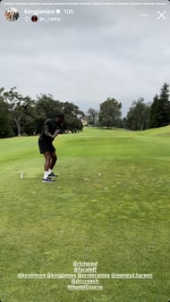Rich Paul playing golf/Instagram @kingjames