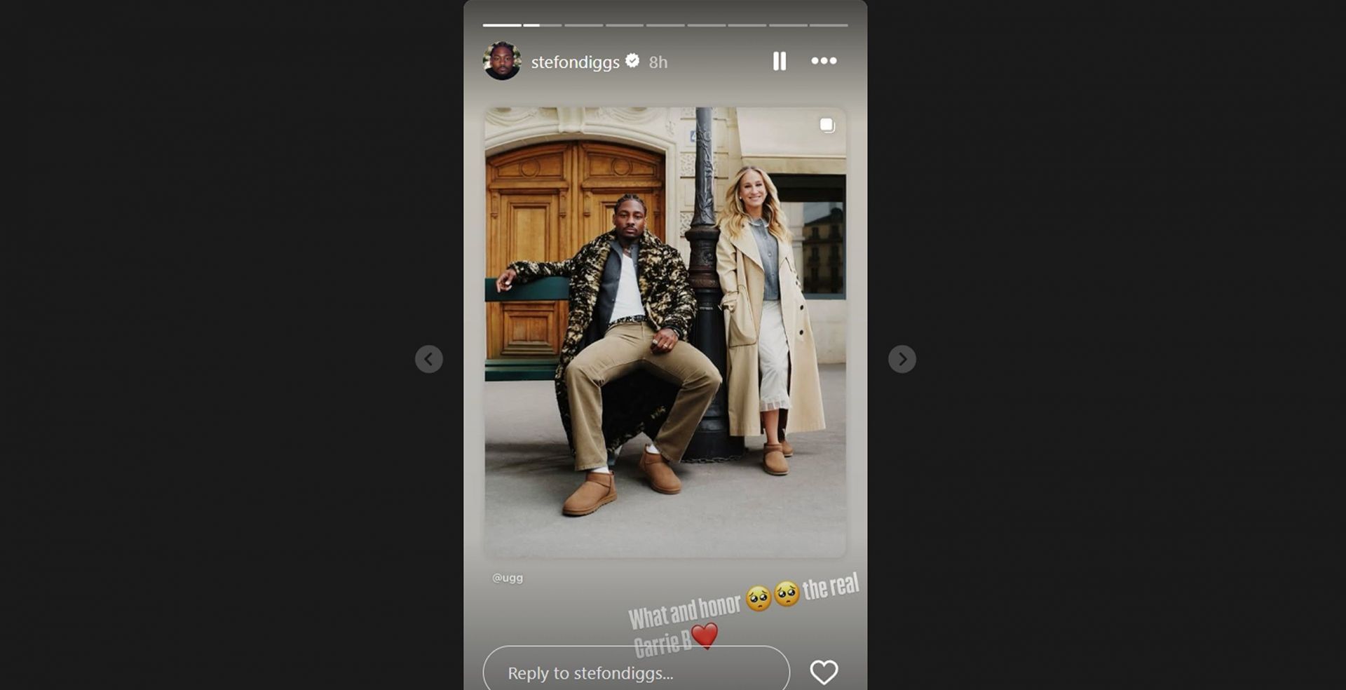 Stefon Diggs with Sarah Jessica Parker/@stefondiggs
