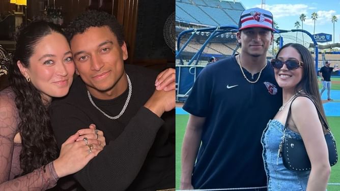 Bo Naylor's girlfriend Jackie Gonzalez poses in red bikini for a mirror selfie hours before Guardians vs Rangers series opener