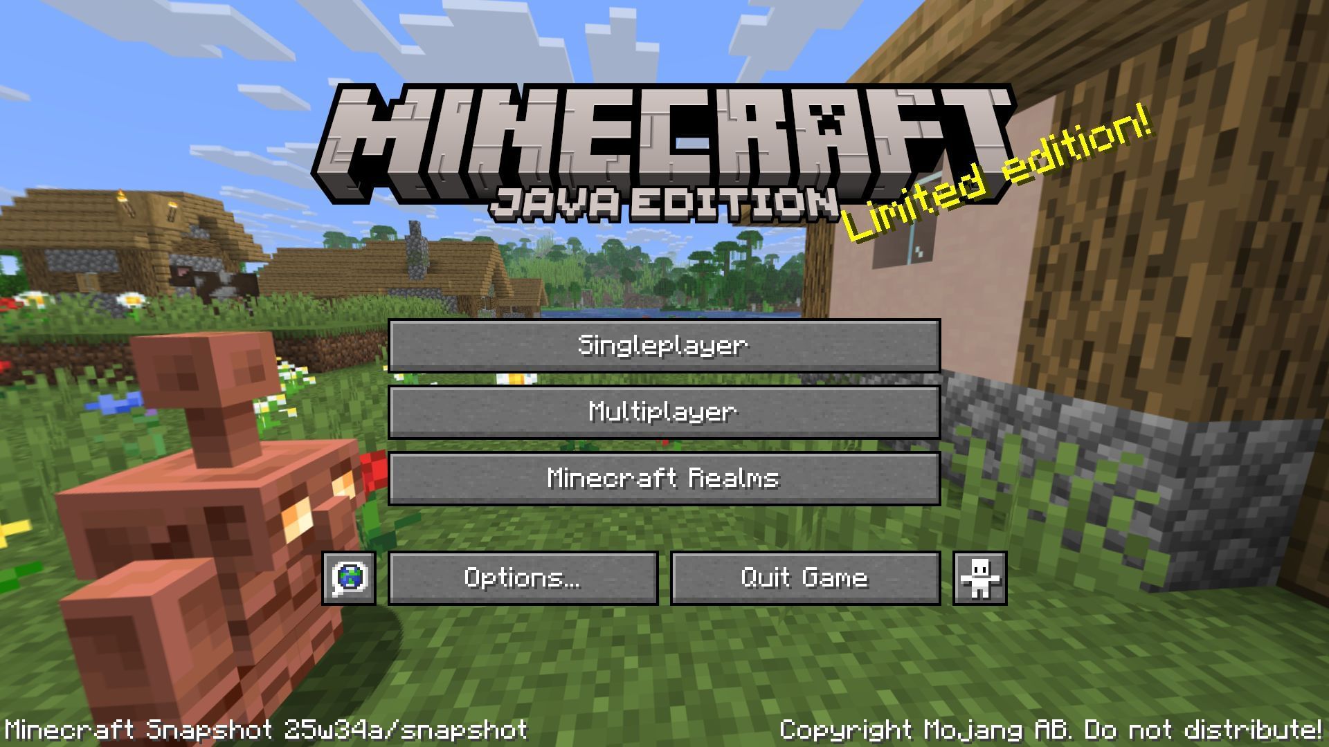 Minecraft snapshot 25w34a patch notes