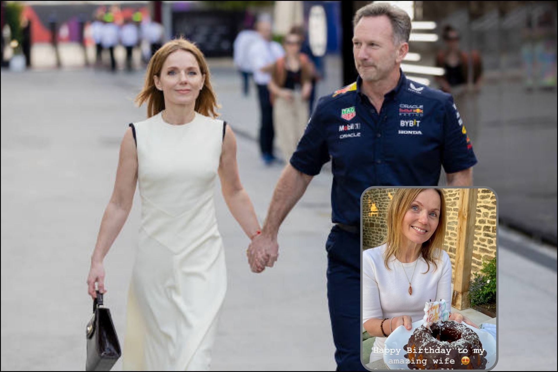 Former Red Bull boss Christian Horner shares an adorable image with his wife and Spice Girl Geri Halliwell 