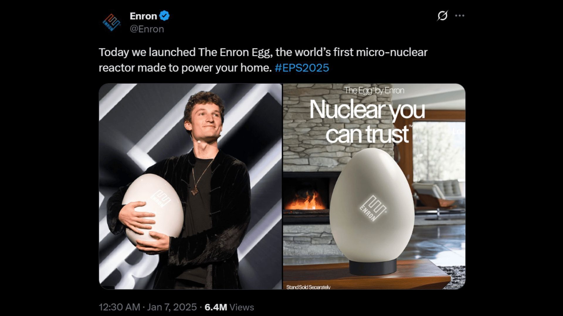 Enron Egg was launched in January this year. (Image via X)