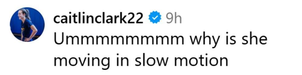 Caitlin Clark trolls Kelsey Mitchell on Instagram. (Photo: @indianafever on IG)